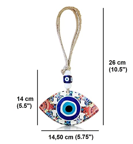 MYSTIC JEWELS - Décoration murale en cristal mauvais œil (œil turc) pour la maison, amulette porte-bonheur, cadeau, anniversaire (modèle 4)