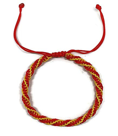 MYSTIC JEWELS - Bracelet en macramé pour homme et femme avec le drapeau espagnol, cadeau original et exclusif