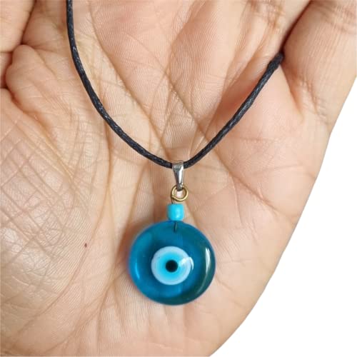 MYSTIC JEWELS Turkish Eye Nazar Good Luck Necklace for Adults and Children (Light Blue)