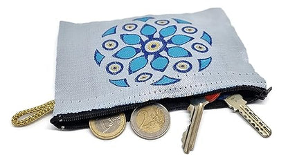 MYSTIC JEWELS - Wallet for Cards, Keys - Eye design for good luck - Traditional (15x10cm) (Model 5)