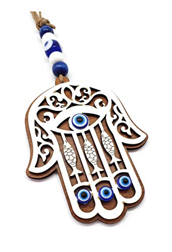 Mystic Jewels - Hand of Fatima pendant with Turkish eye for wall and avoid evil eyes in your home