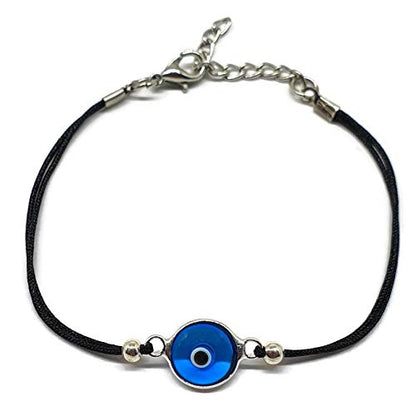 Classic Turkish Eye of Good Luck Bracelet for Men and Women | Mystic Jewels by Dalia (Black)