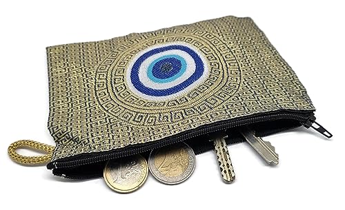 MYSTIC JEWELS - Wallet for Cards, Keys - Eye design for good luck - Traditional (15x10cm) (Model 8)