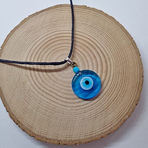 MYSTIC JEWELS Turkish Eye Nazar Good Luck Necklace for Adults and Children (Light Blue)