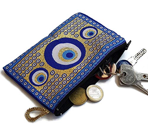 MYSTIC JEWELS - Portefeuille pour cartes, clés - Tapis - Traditionnel turc (15 x 10 cm) (Couleur 1)