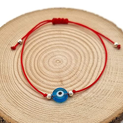 MYSTIC JEWELS Pulsera Clásico Ojo de la Buene Suerte con Hilo Rojo para Regalar (Rojo)